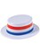 American Patriotic USA Blue White Red Plastic Skimmer Party Hat